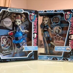 Rare-2011/2012- Monster High Frankie Stein doll and Threadarella Frankie Doll.